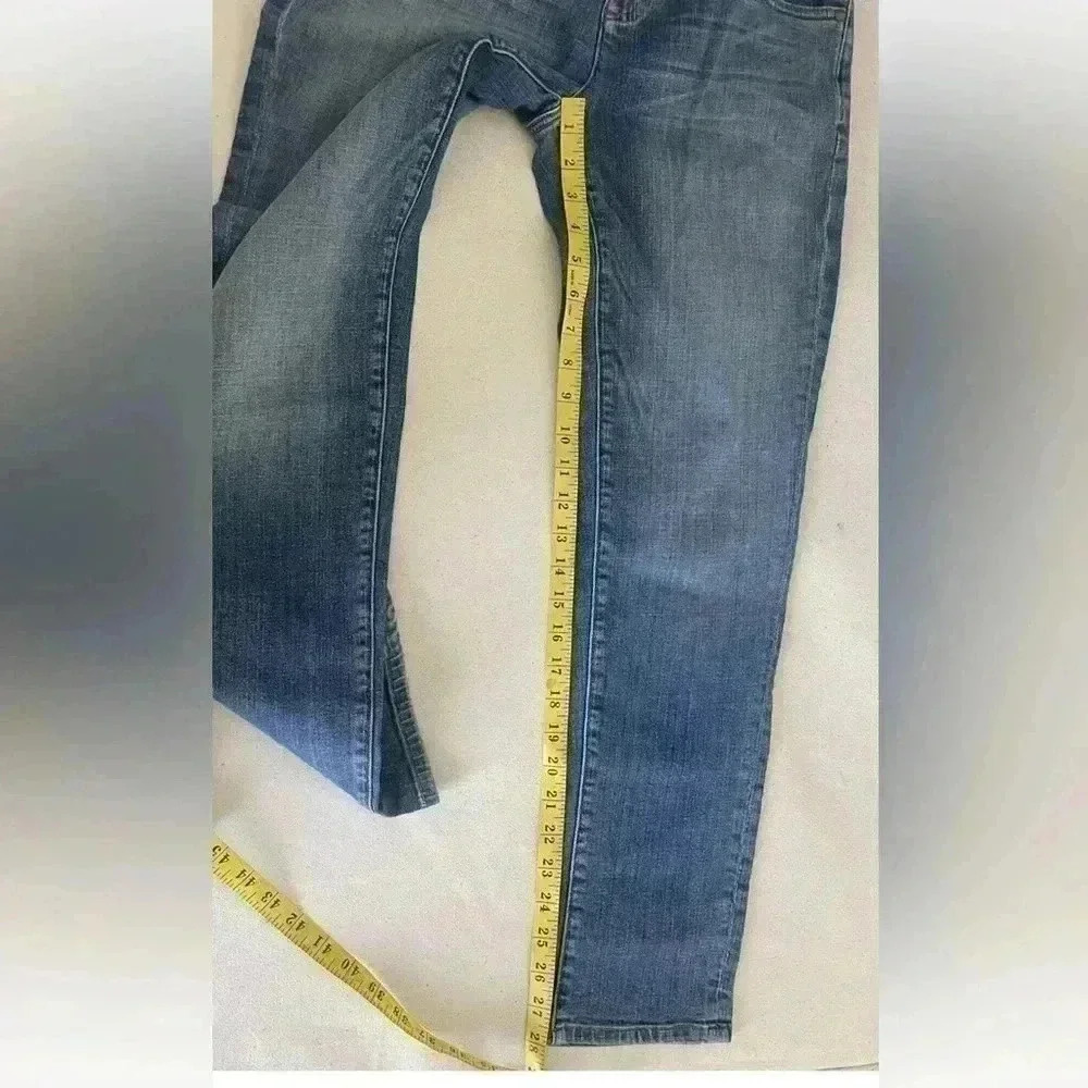 Eileen Fisher Womens Size 4 Straight Leg Stretch Denim Blue Ankle Jeans 28x28 - Picture 10 of 11